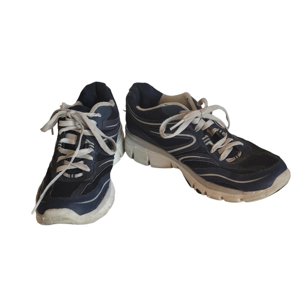 Skechers Women's Size 7.5 Navy Blue Lace-up Sports Sneakers Running Shoes